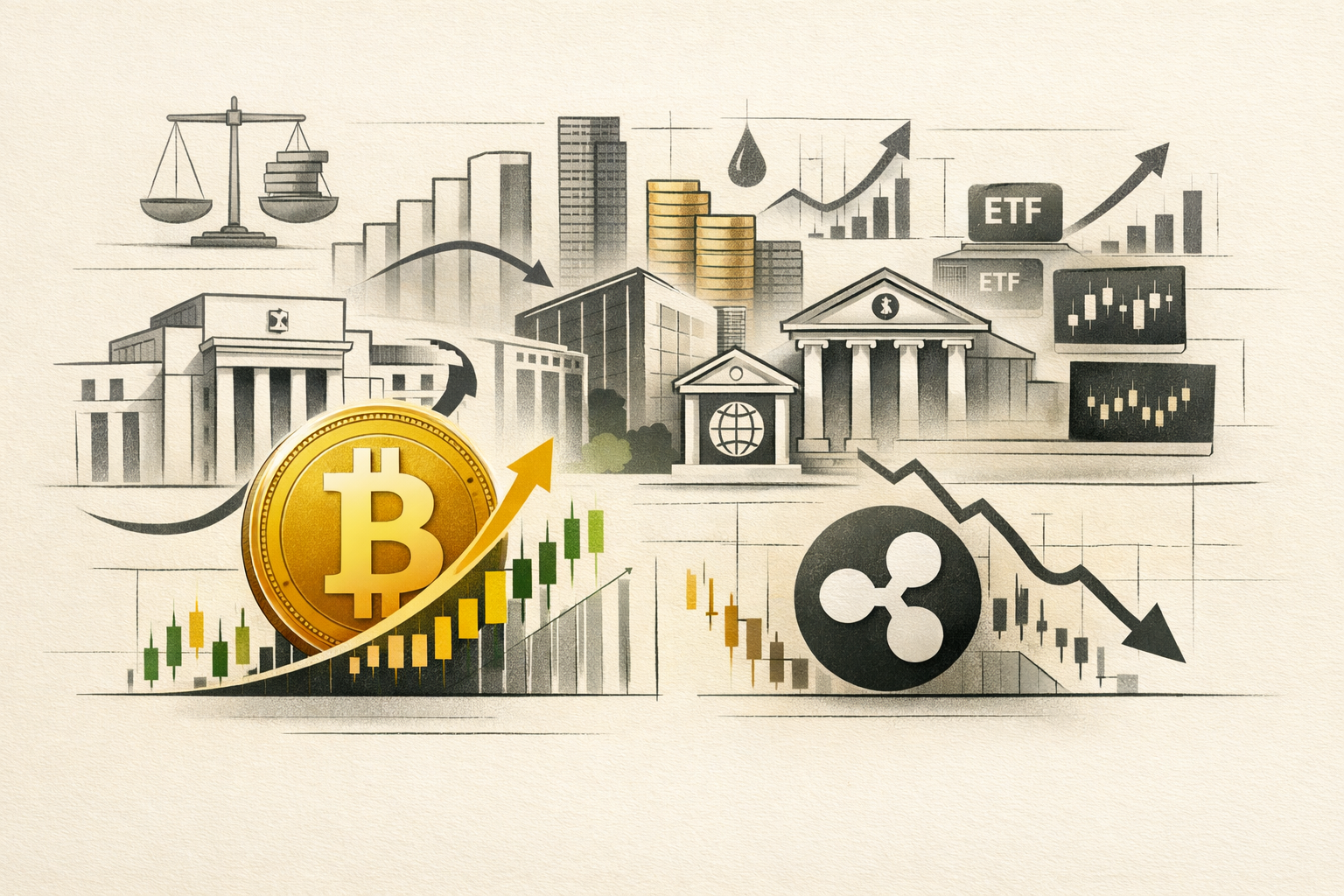 Market Dynamics: Bitcoin's Resilience Amid Fed Speculation and Ripple's Struggles
